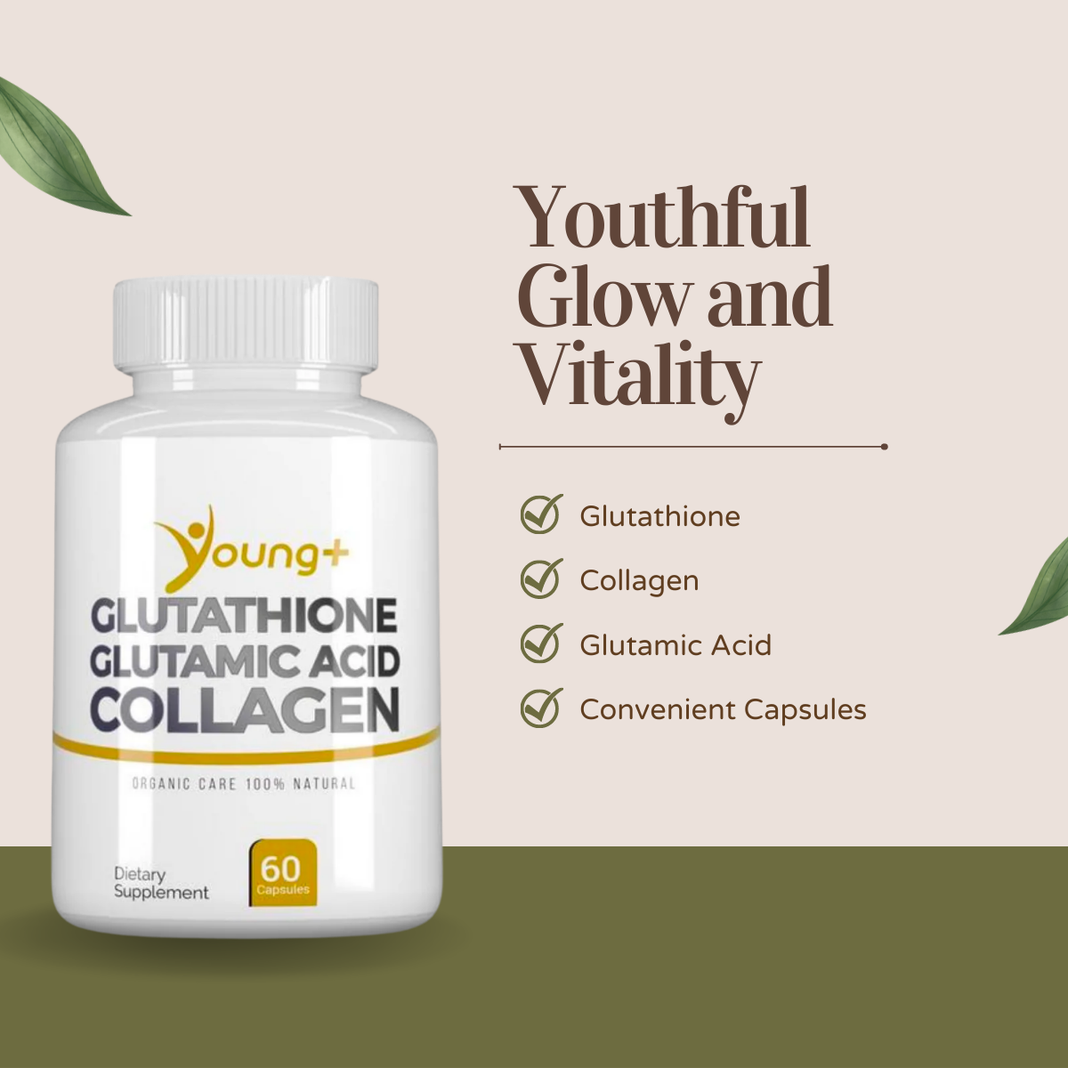 Young+ Glutathione & Collagen Beauty Blend Young Plus USA Young+ Glutathione & Collagen Beauty Blend Young Plus USA