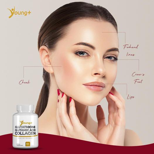 young plus glutathione glutamic acid collagen skin supplement